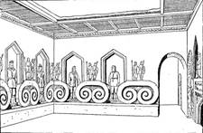 «Зал воинов» во дворце Топрак-кала. Реконструкция